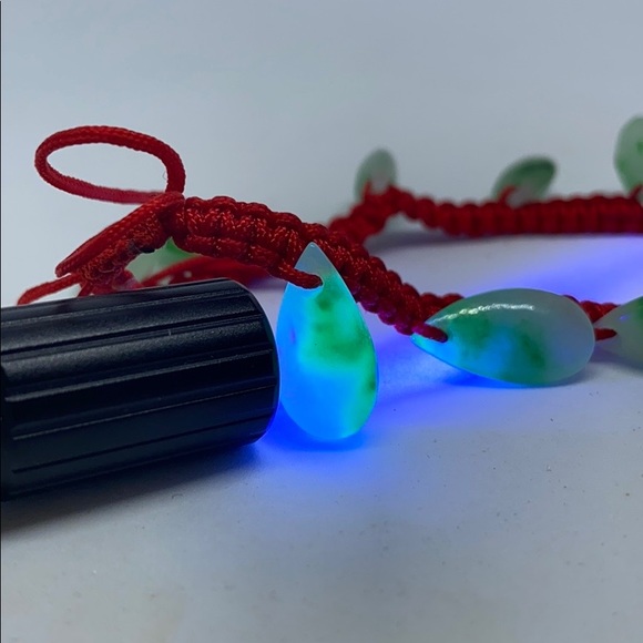 NWT Natural Tear Drop 翡翠 Jade Stone Bracelet - Picture 6 of 7